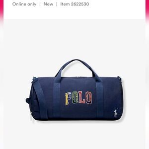 Ralph Lauren POLO Navy Large Logo Duffle Bag - New with original packaging